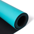 China vendor odor resistant  eco friendly  laminated solid color black two  double layer pu rubber yoga mat